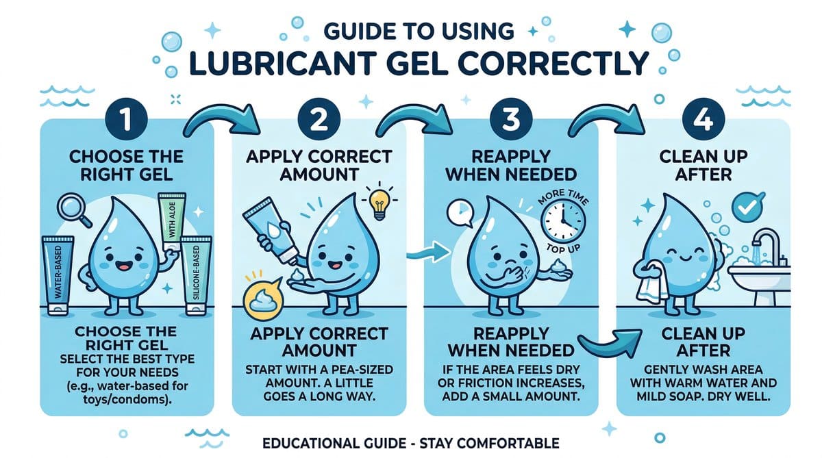 Hướng Dẫn Sử Dụng Gel Bôi Trơn Đúng Cách – Từng Bước Chi Tiết