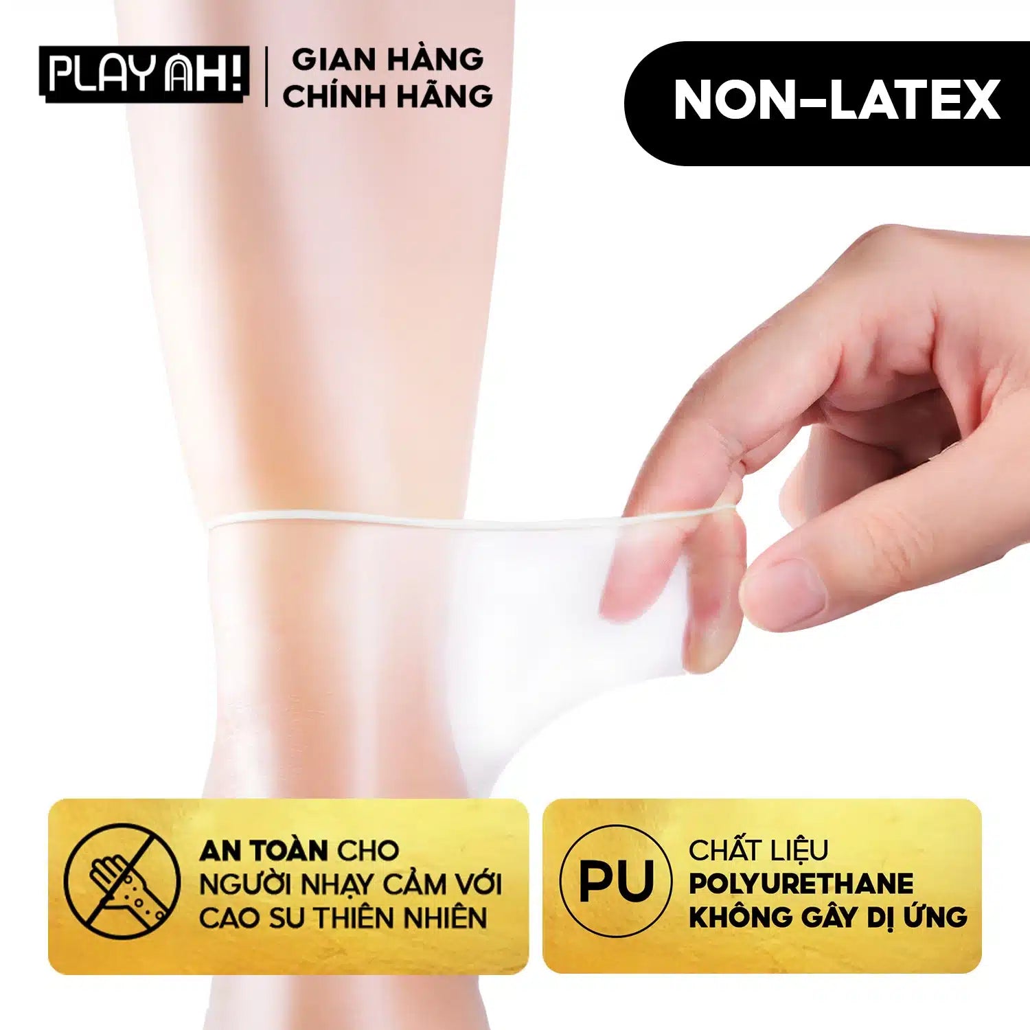 Bao Cao Su PlayAh! Non-Latex Siêu Mỏng 0.01 - Hộp 3 bao