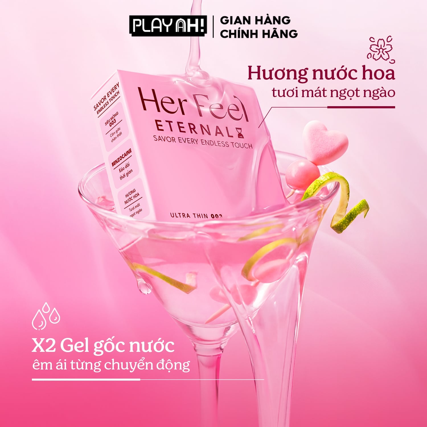 Bao Cao Su Her Feel Eternal Pleasure kéo dài thời gian - Hộp 3 bao