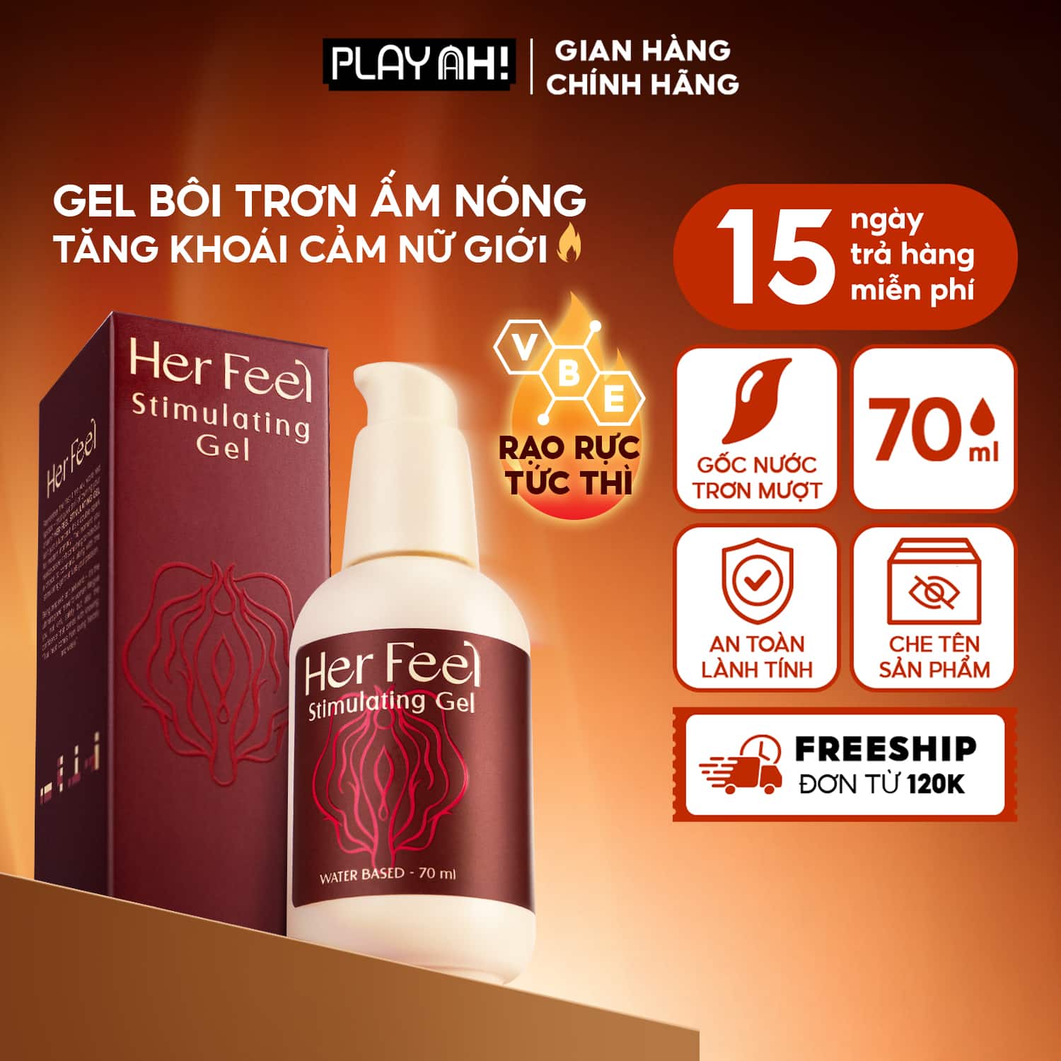 Gel bôi trơn Stimulating Gel tăng cảm xúc 70ml